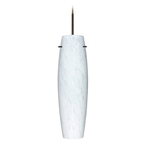 Besa Lighting Tutu Bronze Mini-Pendant Light with Oblong Shade