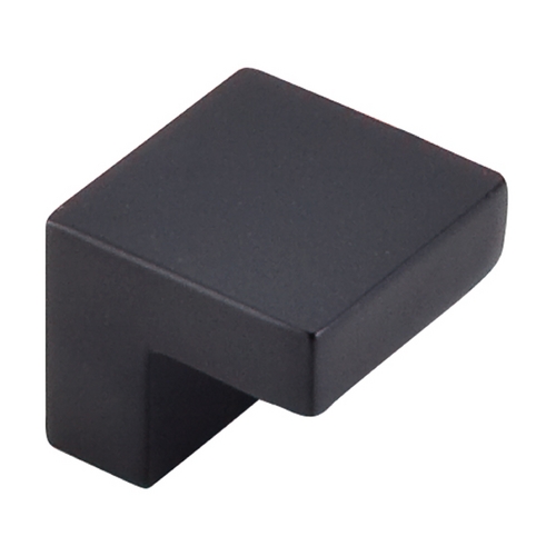 Modern Cabinet Knob in Flat Black Finish