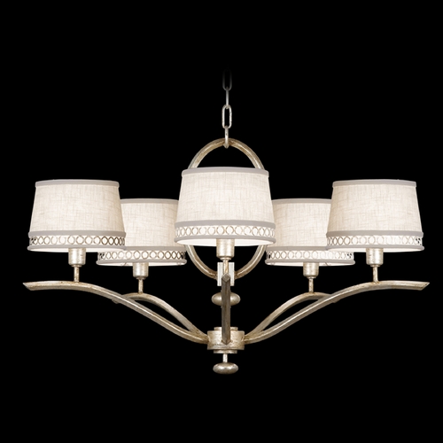 Fine Art Lamps Allegretto Silver Platinized Silver Leaf with Subtle Brown Highlights Chandelier