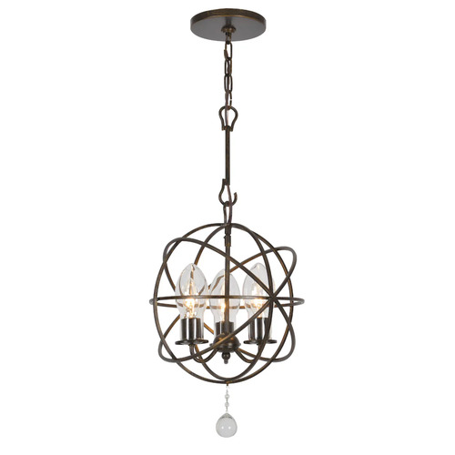Solaris 3-Light Outdoor Pendant in Bronze by Crystorama Lighting