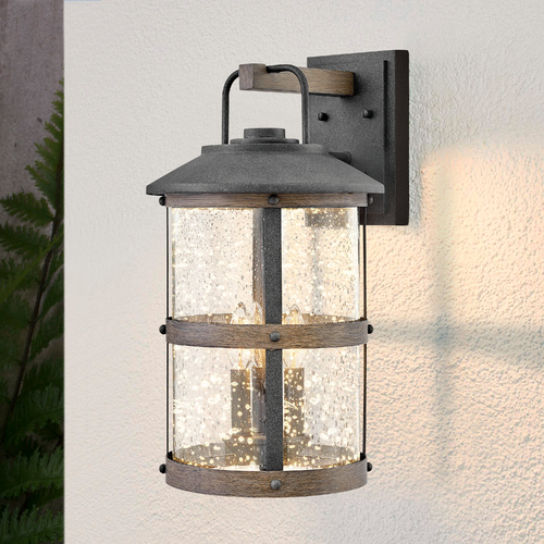 Hinkley Lakehouse 19.75-Inch Aged Zinc & Driftwood Grey Outdoor Wall Light by Hinkley Lighting 2685DZ