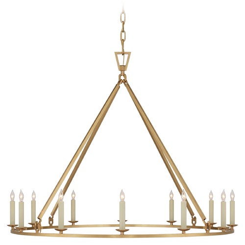 Visual Comfort Signature Collection Chapman & Myers Darlana Large Chandelier in Brass by Visual Comfort Signature CHC5174AB