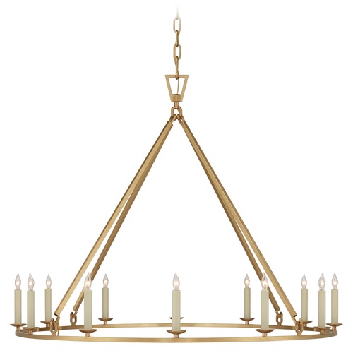 Chapman & Myers Darlana Large Chandelier in Brass by Visual Comfort Signature