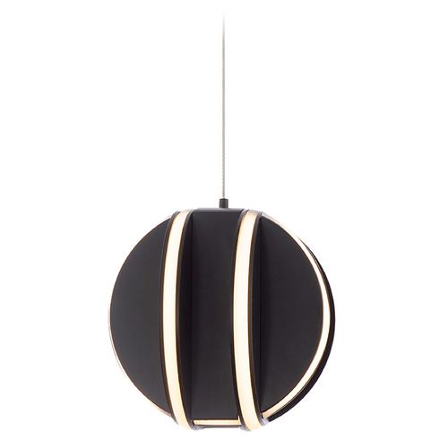 Modern Forms by WAC Lighting Carillion Black LED Mini Pendant by Modern Forms PD-36206-BK