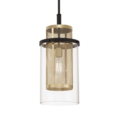 SoHo Mini Pendant in Coal & Soft Brass by Metropolitan Lighting