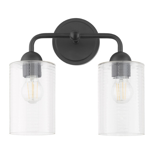 Quorum Lighting Charlotte Matte Black Bathroom Light by Quorum Lighting 598-2-59