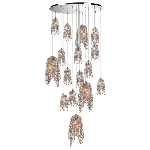 Danza Chrome Multi-Light Pendant by Eurofase Lighting