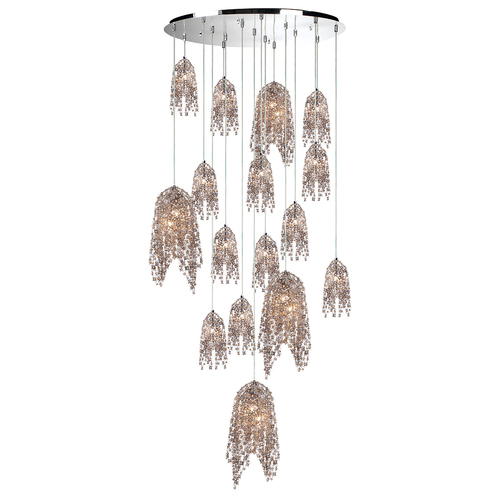 Eurofase Lighting Danza Chrome Multi-Light Pendant by Eurofase Lighting 31619-011