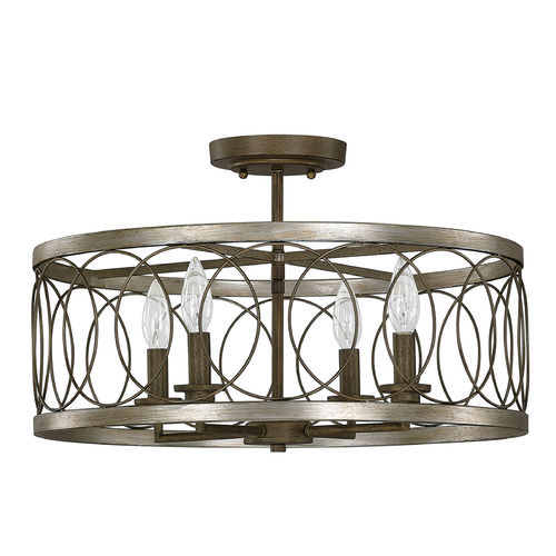 Capital Lighting Madeline 4-Light Semi-Flush in Silver & Bronze by Capital Lighting 9A142A