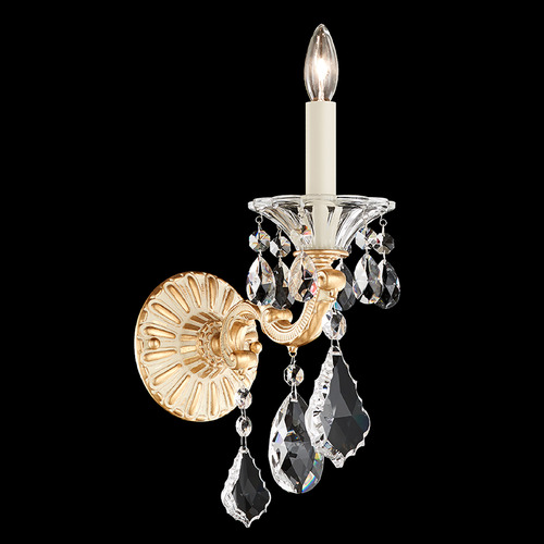 Schonbek Worldwide Lighting La Scala Parchment Gold Sconce