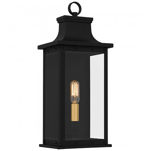 Quoizel Lighting Abernathy Matte Black Outdoor Wall Light