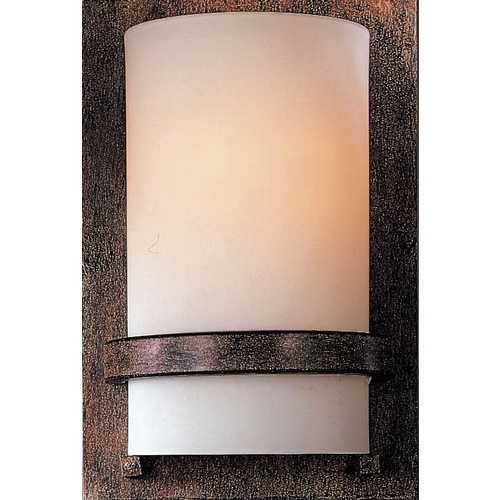 Wall Sconce in Iron Oxide White Glass by Minka Lavery