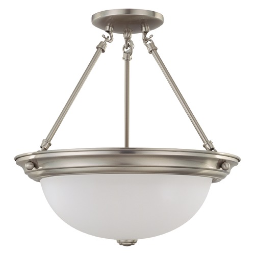 15-Inch Brushed Nickel Semi-Flush Mount by Nuvo Lighting