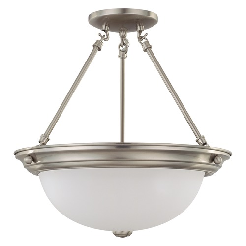 Nuvo Lighting 15-Inch Brushed Nickel Semi-Flush Mount by Nuvo Lighting 60/3246