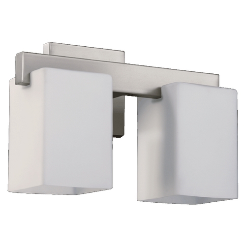 Modus Satin Nickel Bathroom Light by Quorum Lighting