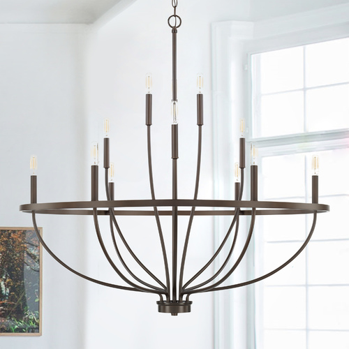 HomePlace by Capital Lighting Greyson 12-Light Chandelier in Bronze by HomePlace by Capital Lighting 428501BZ