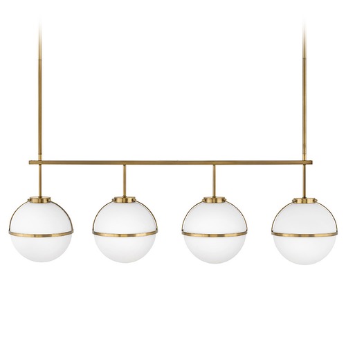 Hollis 4-Light Linear Chandelier in Brass by Hinkley Lighting