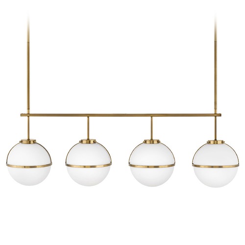 Hinkley Hollis 4-Light Linear Chandelier in Brass by Hinkley Lighting 39675HB