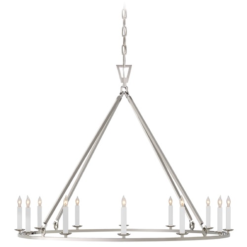 Visual Comfort Signature Collection Chapman & Myers Darlana Large Chandelier in Nickel by Visual Comfort Signature CHC5174PN