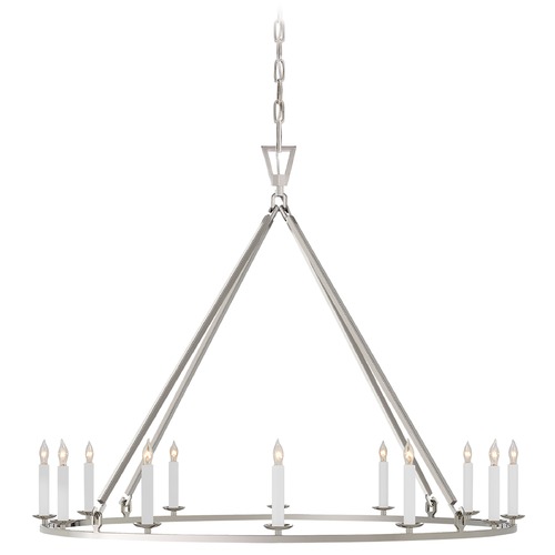 Chapman & Myers Darlana Large Chandelier in Nickel by Visual Comfort Signature