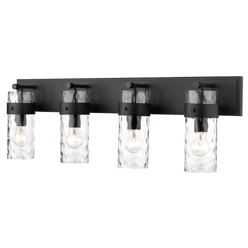 Z-Lite Fontaine Matte Black Bathroom Light by Z-Lite 3035-4V-MB