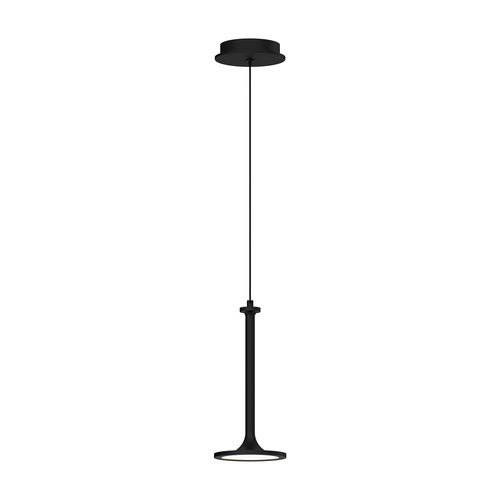 Alora Lighting Issa Matte Black LED Mini-Pendant Light with Coolie Shade