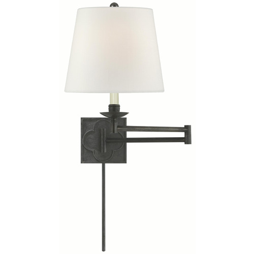Visual Comfort Signature Collection Suzanne Kasler Griffith Aged Iron Swing Arm Lamp