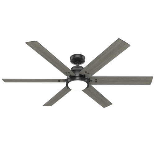 Hunter Fan Company Gravity Matte Black LED Ceiling Fan with Light