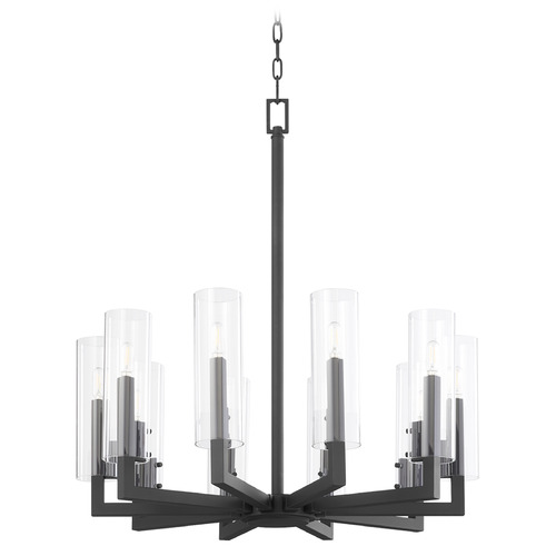 Harbin Textured Black Chandelier by Quorum Lighting