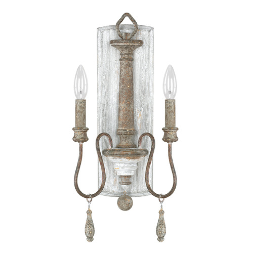 Capital Lighting Zoe 2-Light Wall Sconce in French Antique by Capital Lighting 9A198A