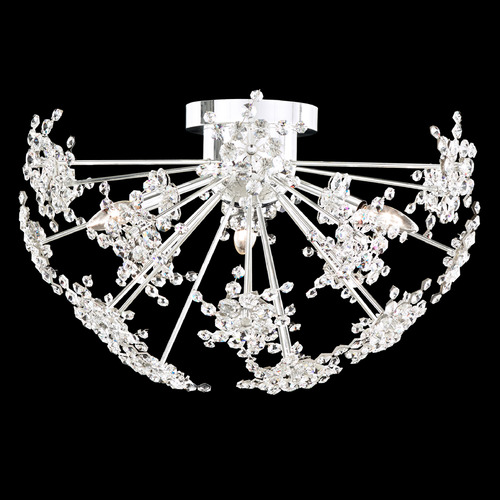 Schonbek Lighting Schonbek Worldwide Lighting Esteracae Polished Stainless Steel Semi-Flushmount Light DN1224N-401R
