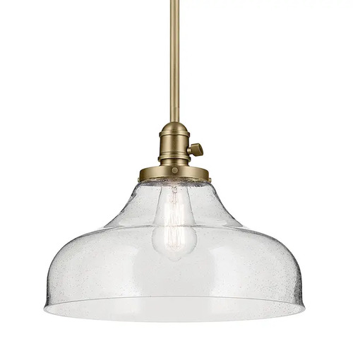 Kichler Lighting Avery 14.50-Inch Pendant in Natural Brass by Kichler Lighting 43906NBR