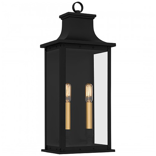 Quoizel Lighting Abernathy Matte Black Outdoor Wall Light