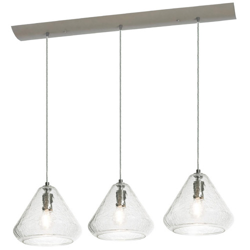 Afx Lighting Armitage Satin Nickel Multi-Light Pendant with Conical Shade