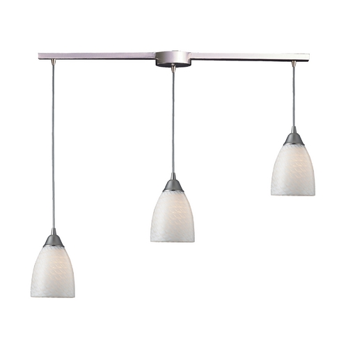 Elk Lighting Modern Multi-Light Pendant Light with Art Glass and 3-Lights 416-3L-WS