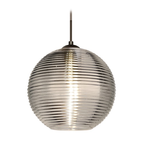 Besa Lighting Kristall Bronze Pendant Light with Globe Shade