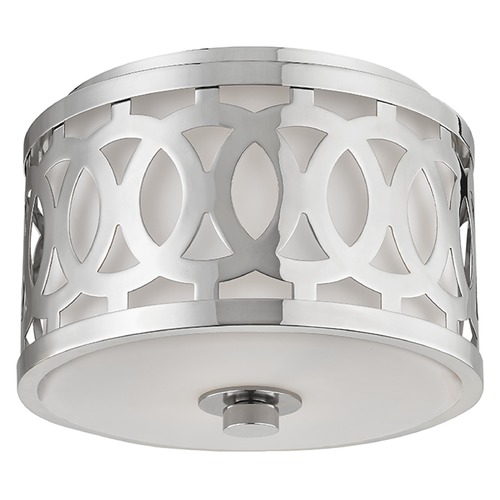 Hudson Valley Lighting Genesee Flush Mount Drum Shade in Polished Nickel by Hudson Valley Lighting 4310-PN