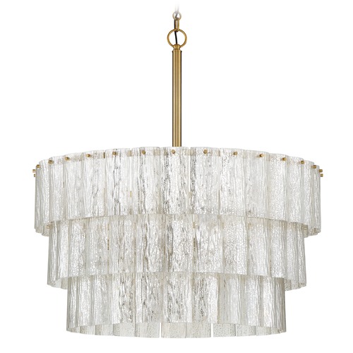 Museo 24-Inch Mercury Glass Pendant in Satin Brass by Craftmade Lighting