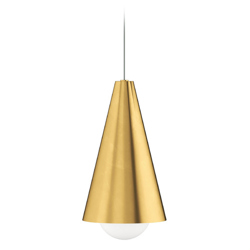 Visual Comfort Modern Collection Mini Joni LED Pendant in Brass by Visual Comfort Modern 700MPJNINB-LED930