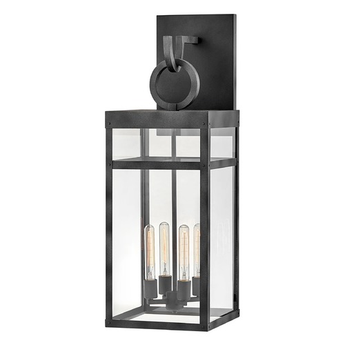 Hinkley Porter Double X-Large Wall Lantern in Aged Zinc by Hinkley Lighting 2809DZ