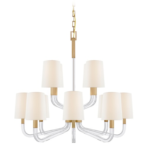 Visual Comfort Signature Collection Chapman & Myers Reagan Medium Chandelier in Brass by Visual Comfort Signature CHC5903ABCGL
