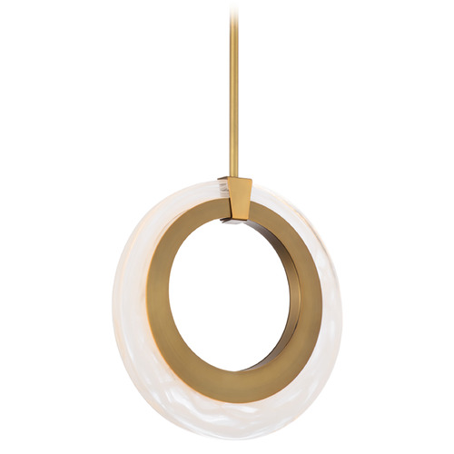Modern Forms by WAC Lighting Serenity Aged Brass LED Mini Pendant by Modern Forms PD-38210-AB