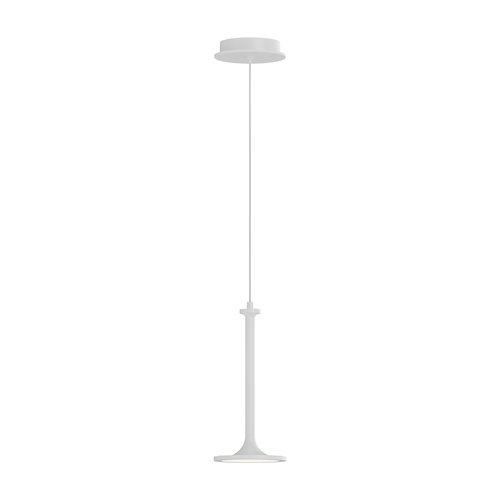 Alora Lighting Issa Matte White LED Mini-Pendant Light with Coolie Shade