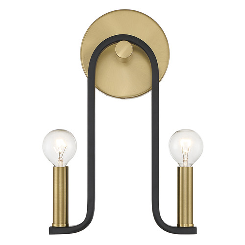 Archway 2-Light Wall Sconce in Black & Warm Brass by Savoy House