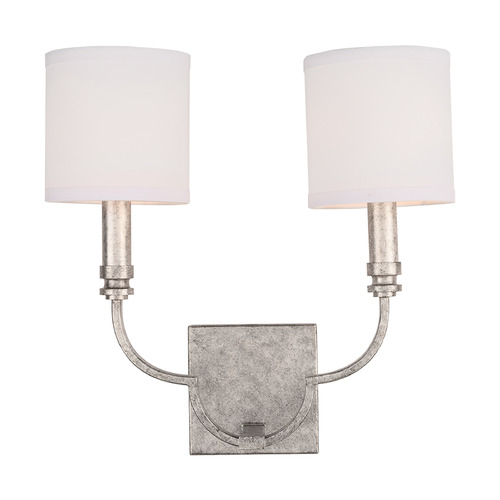 Capital Lighting Marisell 2-Light Wall Sconce in Antique Silver by Capital Lighting 9D287A