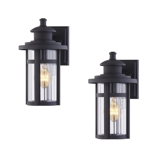 Design Classics Tumalo Powder Coated Black Outdoor Wall Light (2-Pack)