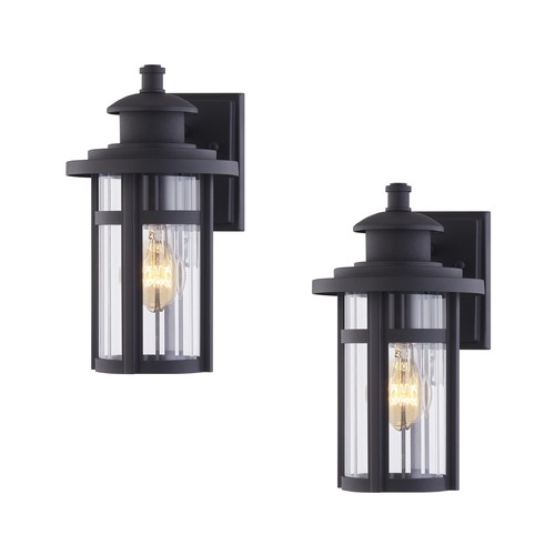 Design Classics Lighting Design Classics Tumalo Powder Coated Black Outdoor Wall Light (2-Pack) 1949-PCBK (2 PACK/1 PAIR)