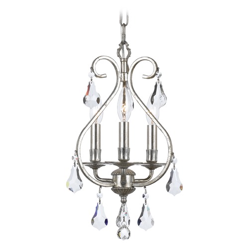 Crystorama Lighting Ashton Olde Silver Crystal Chandelier