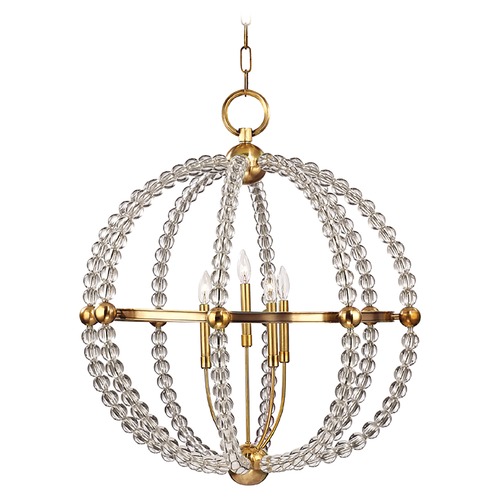 Hudson Valley Lighting Danville Pendant in Aged Brass by Hudson Valley Lighting 3130-AGB