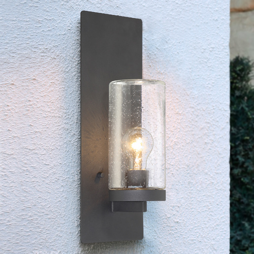 Indie Textured Black Sconce by Nuvo Lighting